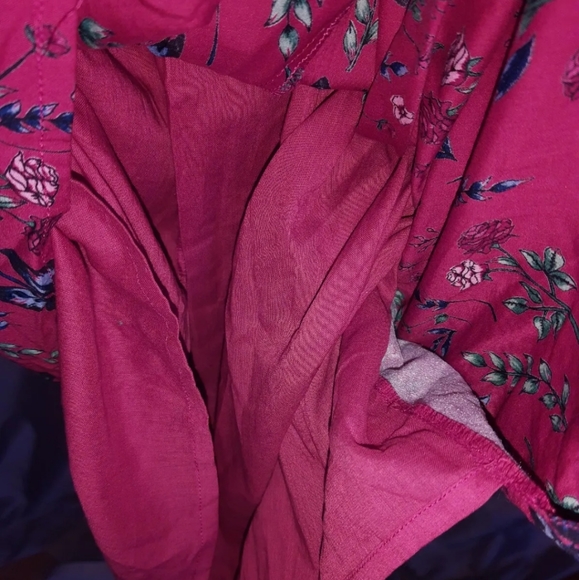 Raspberry Red Butterfly Button Front Midi Dress Joe Browns UK 14 Short Sleeve. - Picture 11 of 11